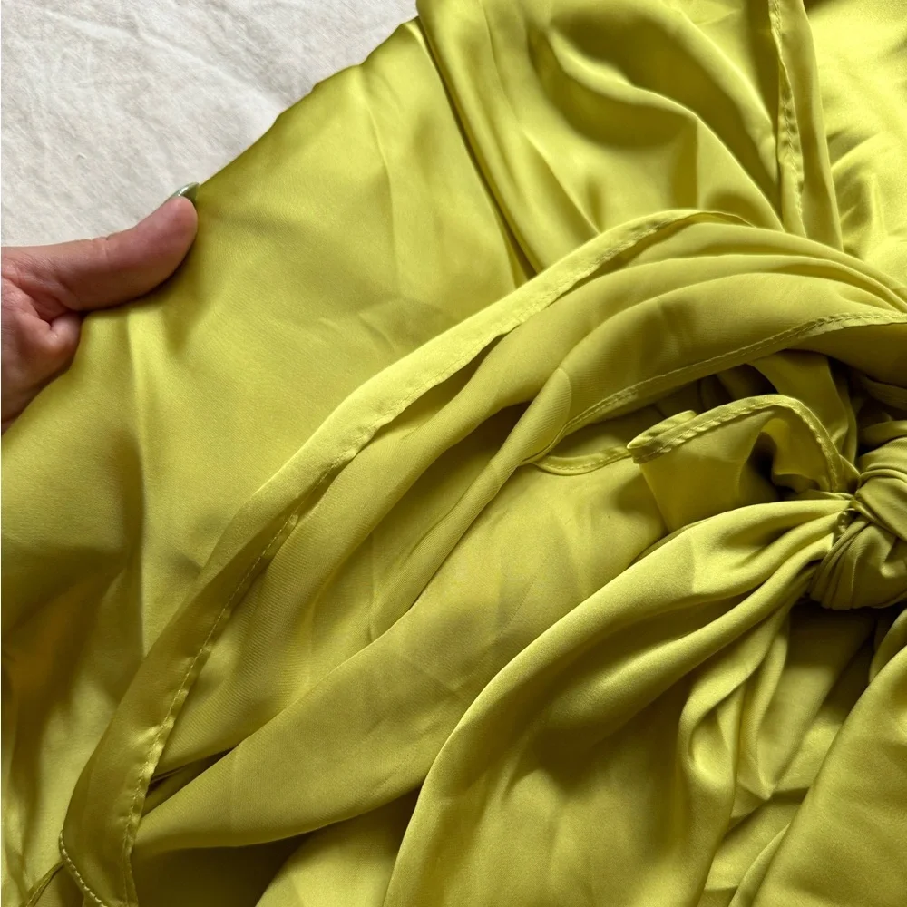 Baobab Collection Chartreuse Green One-Shoulder Mini Dress - Picture 5 of 10
